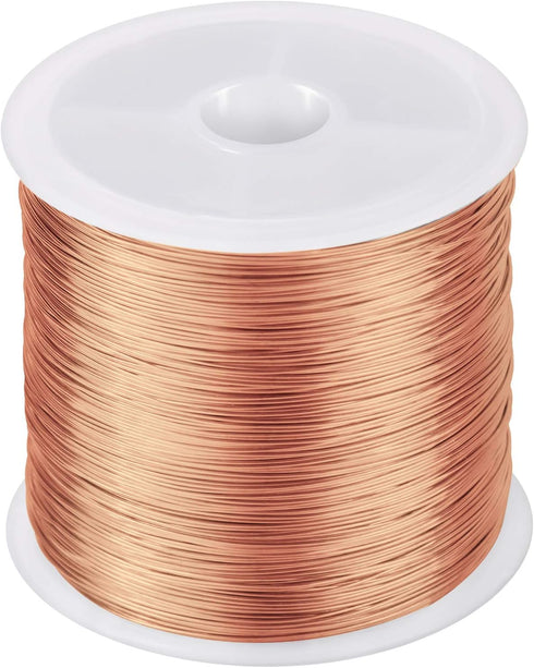 MIKIMIQI 328Ft Jewelry Wire - 26 Gauge Tarnish Resistant Copper Beading Wire for Jewelry Making, 0.4mm X 100m (Rose Gold)...
