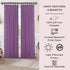 Elrene Home Fashions Greta Crushed Sheer Tie Tab Top Teen Kids Single Window Panel Curtain Drape, Purple, 50" x 95"...