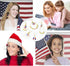XKCWXY 415Pcs Earring Making Kit with Beading Hoop Earring Finding Component Accessories,Earring Hooks,Jump Rings,Earring Backs,American Flag Char...