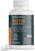 Bronson Biotin 10,000 MCG Supports Healthy Hair, Skin & Nails & Energy Production - High Potency Beauty Support - Non-GMO, 360 Vegetarian Tablets...