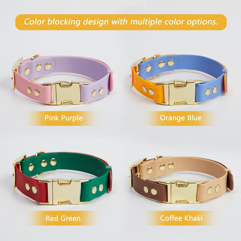 Pretty Jolly Waterproof Dog Collar with Safe Adjustable Buckle Multicolor Dog Collars Soft Comfortable Pet Collars for Medium Large Dogs Collars w...