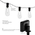 Pure Garden 50-LG1090 Outdoor String Solar Powered Traditional Hanging Lighting with Vintage-Style Bulbs for Patio, Backyard, Garden, Events, Clea...