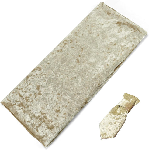 Crushed Velvet Velour Fabric by The Yard Continuous Solid Color Draping Fabric for Wedding Party Backdrop (Khaki)...