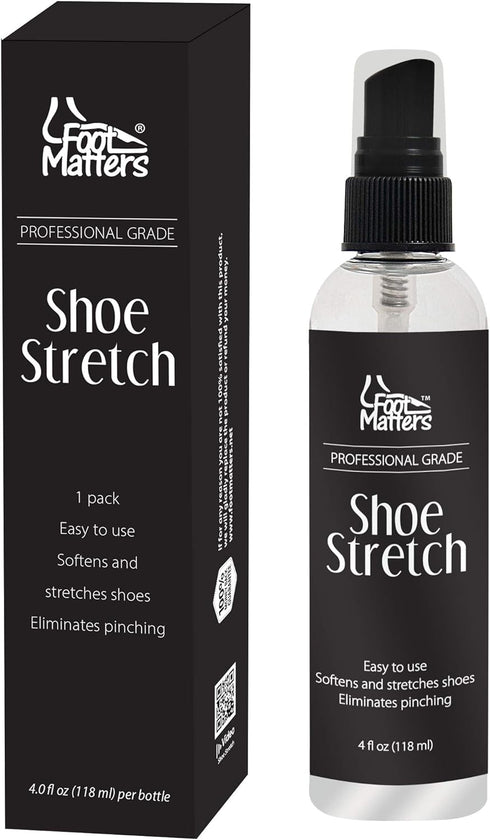FOOTMATTERS Shoe Stretch Spray – Professional Shoe Stretcher - Softener for Leather, Suede, Nubuck, Canvas – 4 oz...