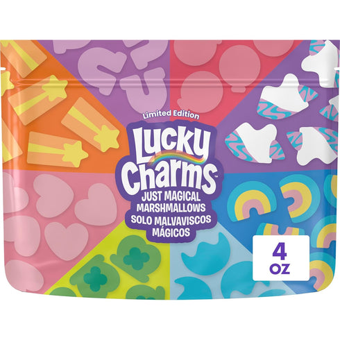Lucky Charms Just Magical Marshmallows, Limited Edition Snacks, Dessert Ingredient and Topping, 4 oz...