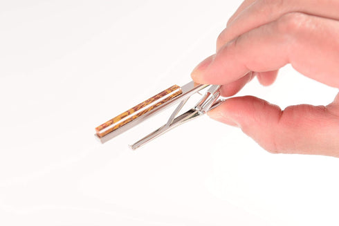 Nishijin Silk Luxury Cuff Links and Tie Bar Clip Type Made in Japan (Wedding/Business)...