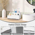Electric Toothbrush Holder, Detachable Non-Slip Bathroom Organizer Countertop with 6 Compartments and Drainage Holes Bathroom Organizer for Bathro...