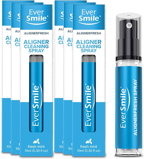 EverSmile AlignerFresh Cleaning Spray for Invisalign and All Clear Aligners and Retainers – On-the-Go Cleaning & Teeth Whitening, Kills Bacteria, ...