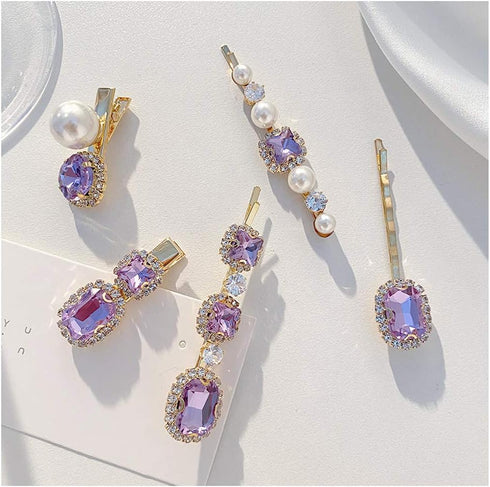 Sew on Rhinestones 50pcs Rectangle Octagon Shaped Rhinestones in Silver Settings Flatback Glass Rhinestone,13x18 mm,Light Purple...