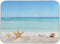 Summer Starfish Dish Drying Mats Seashells Beach Theme for Kitchen Counter Sink 16x18 in, Coastal Dish Draining Mat Baby Bottle Rack Drainer Mat D...