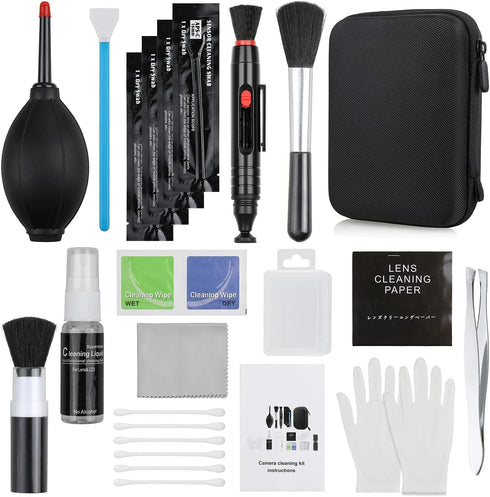 14-in-1 Camera Lens Cleaning Kit - Mirrorless Camera Sensor Cleaning Kit for DSLR Camera Canon Sony Nikon Including Lens Blower/Detergent/Swabs/Cl...