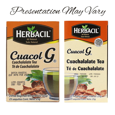 Herbacil Te de Cuachalalate, 2-pack of 25 tea bags per box (50 bags)...