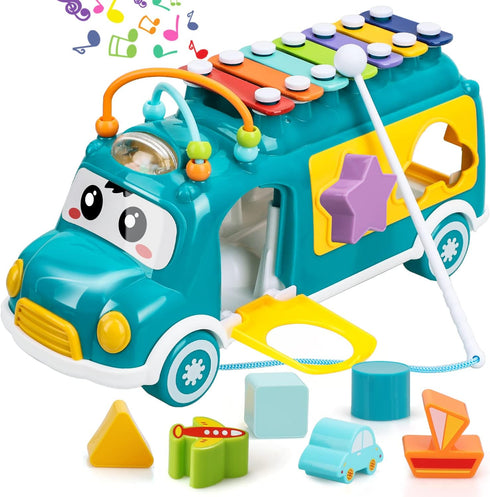 TOY Life Baby Toys 12-18 Months Baby Xylophone Toys Kids Xylophone Baby Toys 6 to 12 18 Months Toys Musical Instruments with Shape Sorter & Buildi...