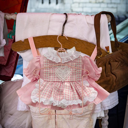 5 Sets Doll Hanger Clothes Hanger Accessories Little Hangers Mini Hangers Coat Hanger Dress Outfit Girl Dolls Doll Stands for 18 Inch Dolls Iron B...