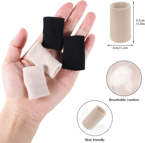 20 PCS Finger Sleeves Protectors, Sport Finger Splints Thumb Brace Support Finger Brace Elastic Thumb Sleeves for Relieving Pain Arthritis Trigger...