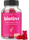 Hair Skin & Nails Gummies | Biotin with Collagen & Keratin | 5000mcg Biotin Beauty Complex | Vitamin Supplement | Berry | 120 Count for Women & Me...