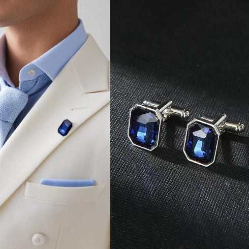 Men’s Cufflinks and Tuxedo Studs Set, Gift Box Packed, Mens Jewelry or Accessories for Wedding Party Anniversary Birthday Groom Business Elegant G...