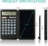 Calculator, 12-Digit Large Display Office Desk Calcultors with Erasable Writing Table, Solar and Battery Dual Power Pocket Desktop Calculator for ...