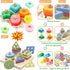 WOOD CITY Stacking Toys for Toddlers 1-3, Montessori Shape Sorter Baby Toys 12-18 Months, Wooden Block Educational Puzzle Toys for Boys Girls 1 2 ...