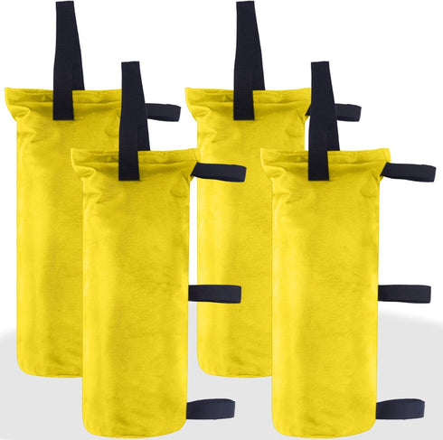 ABCCANOPY 112 LBS Extra Large Canopy Sand Bags, 4-Pack, Yellow (Without Sand)...