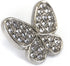 Rhinestone Wings Butterfly Metal Base Sewing Shank Buttons 20 Pcs - 15mm, 5/8"...