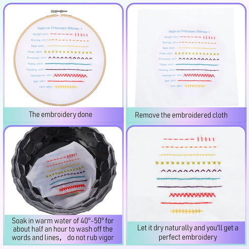 Sherr 9 Sets Embroidery Stitch Beginners Practice Kits Cross Stitch Kits to Learn Different Stitches Crochet Punch Needlepoint Kits for Kids Adult...