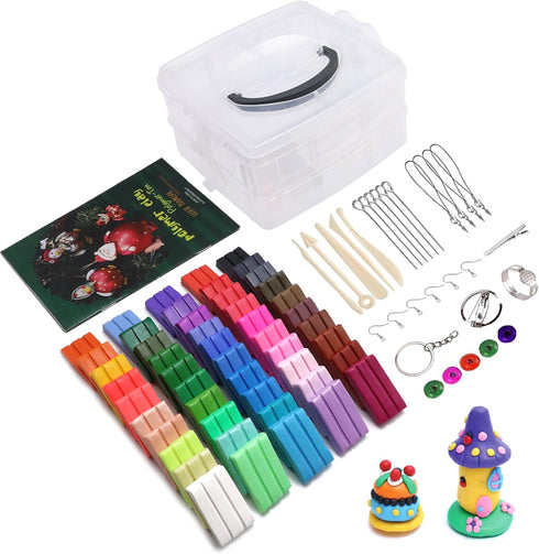 Artecho Oven Bake Clay Kit for Adults, Polymer Clay Kit with 5pcs Clay Tools and 31pcs Accessories, Modeling Clay for Jewelry Making, DIY, Home De...