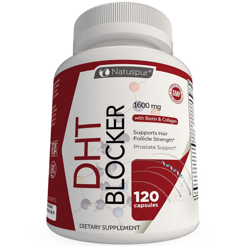 DHT Blocker Hair Growth Support Supplement, with Organic Saw Palmetto, Green Tea Extract, Biotin & Collagen for Hair Loss & Boosts Hair Regrowth f...