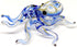 Octopus Miniature Figurines Animals Hand Blown Color Glass Art Collectible Gift Decorate 3.25" (Blue Tone)...