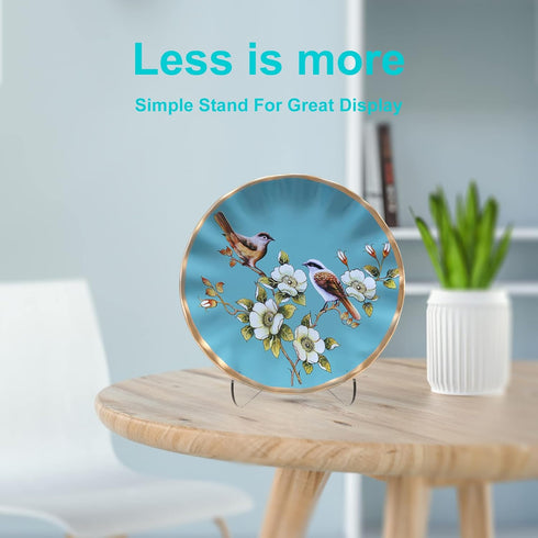 60-Degree Angle Acrylic Plate Stand, 3 Inch 5PC Clear Acrylic Display Easel, Clear Tablet Holder for Displaying,3" H x 3.125" W x 2.5" D (5 Pack)...
