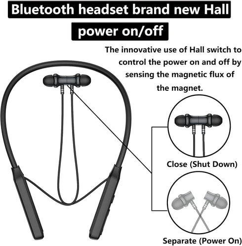 Neck Headphones Wireless Bluetooth?V5.2 with Microphone Neckband Bluetooth Headphones?35 Hours of Playtime in-Ear Bluetooth Neckband Earbuds IPX7 ...