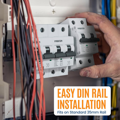 Miniature Circuit Breaker 120/240VAC 16A Double Pole Circuit Breaker DIN Rail Mount,Thermal Magnetic AC Disconnect Switch for House, Electrical Sy...