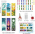 6pcs Scenery Cross Stitch Bookmark Kit DIY Beach Stamped Embroidery Bookmark Kits 8x2.4" Mountain Needlepoint Bookmark Kit with Instruction Aurora...