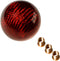HiSport Carbon Fiber Gear Shift Knob Round Ball Shifter Knobs Universal 5 6 Speed with 3 Adapters for Manual Car M 8 * 1.25, M 10 * 1.25, M 10 * 1...