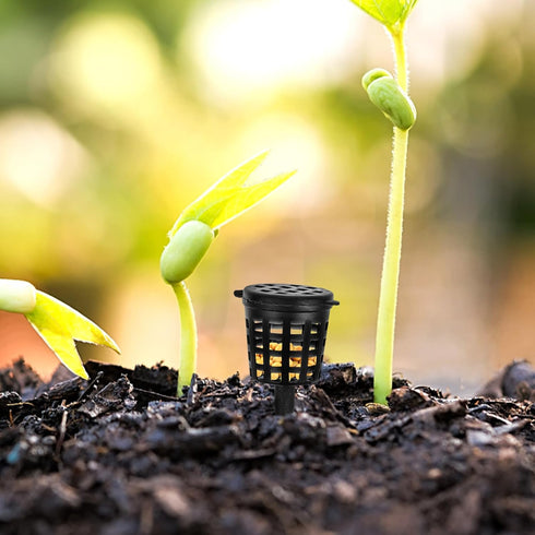 Holder Garden Pots 50pcs Garden Fertilizer Mesh Baskets Plastic Portable Aquarium Nursery Pots Nutrition Plant Food Net Pot for Succulent Orchid B...