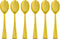 Zappy 100 Disposable Plastic Mini Gold Spoons Gold Plastic Tasting Spoons Gold Dessert Spoon or Ice Cream Spoon Taster Spoons Appetizer Spoons...
