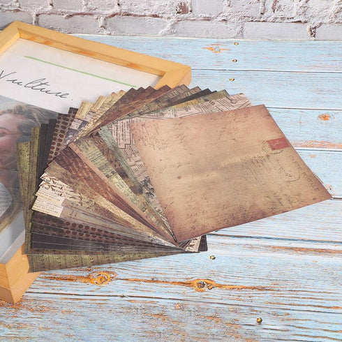Scrapbook Collection Kit, 48 Sheets Scrapbook Premium Paper Pattern Paper Pack DIY Scrapbook Paper Album Scrapbook Pattern Greeting Cards Junk Jou...