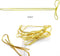 100 PCS Stretchy Elastic Metallic Braided Cord Loops Bows - Silver or Gold (Gold, Cord Length: 14" Loop Length: 8")...