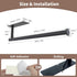 Paper Towel Holder Under Cabinet - Black Wall Mount Paper Towel Hanger, Stainless Steel, Self-Adhesive or Drilling, for Kitchen, Bathroom, RV...