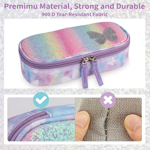Pencil Case for Boys Girls,Large Capacity Multi-slot Kids Mark Pouch, Adult Big Pencil Bag with Zipper, Teens Large Storage Pencil Box for School ...