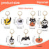 BEEFLYING 14pcs Halloween Alloy Enamel Crochet Stitch Marker Removable Leverback Clasps for Knitting Weaving Sewing Accessories Quilting Handmade ...