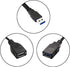 GINTOOYUN USB 3.0 Splitter Cable,USB Type A 3.0 Male to 3.0 Female and 2.0 Female Y Extension Splitter Cable for PC,Laptop,Length 30cm...
