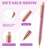 Handepo 20 Pcs Christmas Glitter Retractable Click Ball Pens Cute Pens for Journaling Fancy Pen for Women Metal Retractable Pen and 20 Pcs Replace...
