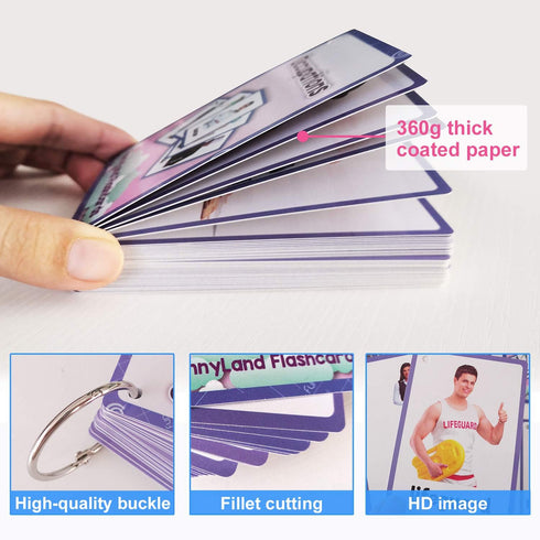 37PCS/Set Occupations Kids Gifts English Flash Cards Pocket Card Educational Learning Baby Toys for Children Pre-Kindergarten...