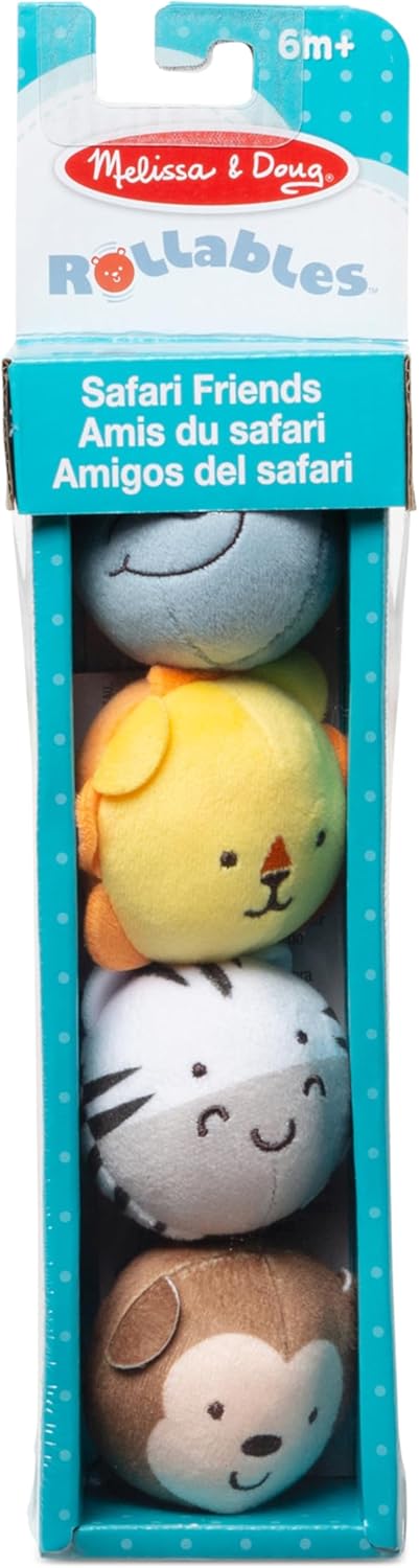 Melissa & Doug Rollables Safari Friends Infant and Toddler Toy (4 Pieces)...