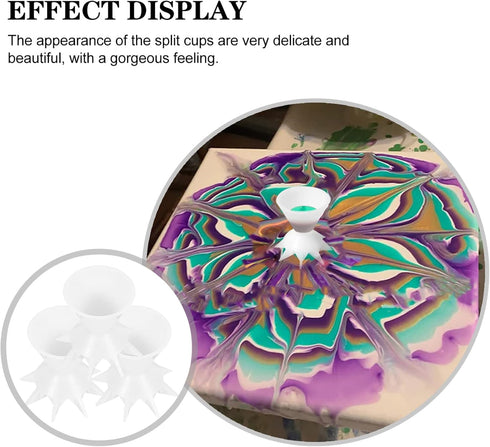 COHEALI Pouring Paint Acrylic Pouring Paint 3pcs Silicone Cups Paint Cups Painting Pouring Cups Reusable Cups for Poured Paint Fluid Art Craft Pro...