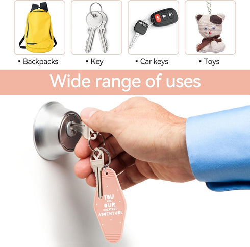 36 Pcs Vintage Motel Keychain DIY Blank Hotel Keychains Heat Transfer Blank Keychains Bulk...