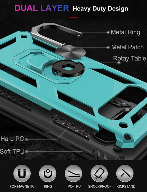 LUMARKE for Galaxy S10+ Plus Case,Pass 16ft. Drop Tested with Magnetic Ring Kickstand Compatible with Car Mount Holder Military Grade Protective P...