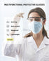 PACIFIC PPE 2 Pack Safety Glasses, Anti-fog, Scratch Resistant Clear Wraparound Lenses and No-Slip Grips, Adjustable, Lab Goggles...