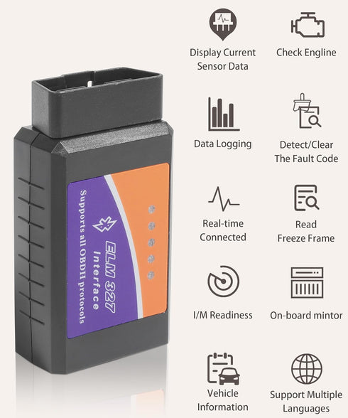 OBD2 Scanner,OBD2 Scanner Bluetooth,Car Accessories Car Code Reader Check Engine Light Diagnostic Scan Tool,Car Diagnostic Scan Tool OBDII Adapter...